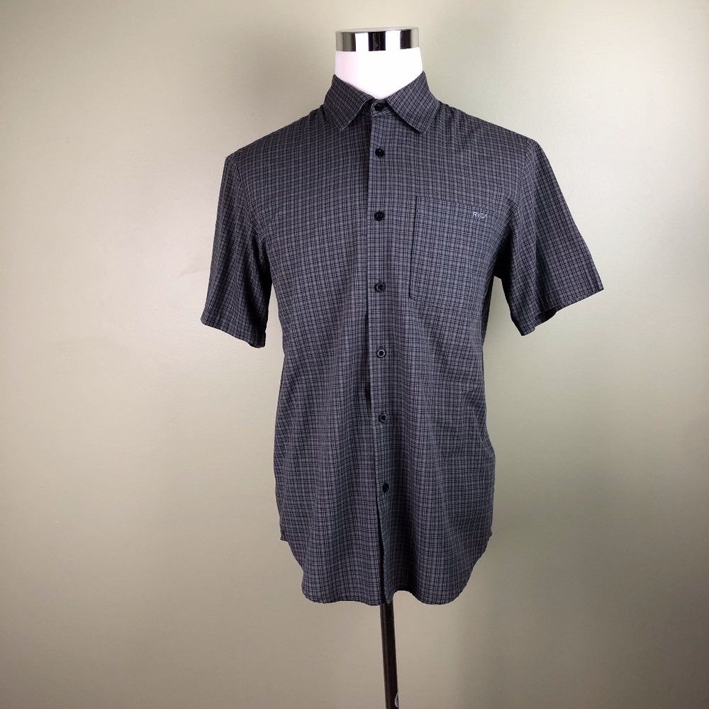 RVCA Mens Button Front Cotton Shirt Size M